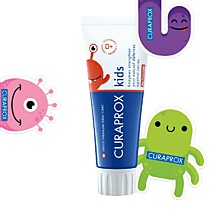 CURAPROX Зубная паста Kids Zero Клубничные каракули 60 мл (Ферментная зубная bio-паста) 