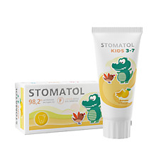 STOMATOL Зубная паста детская 3-7 лет Banana & mango 50гр