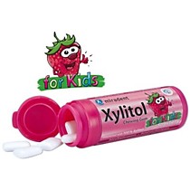 630193 Miradent  Xylitol Chewing Gum - жевательная резинка ЗЕМЛЯНИКА 30шт