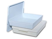 Лоток полимерный прямоугольный с крышкой, автоклавируемый ЛПпу-0,5А-ЕЛАТ