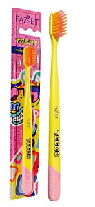 FAZZET зубная щетка Тeens блистер 1шт для детей до 12 лет ЖЕЛТАЯ