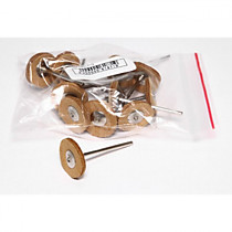 Фильц замшевый желтый на дискодержателе d-22мм. 130,00