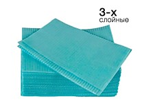 Салфетки нагрудные КRISTI,  защитные 3х-слойные, 125  шт