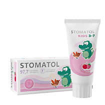 STOMATOL Зубная паста детская 3-7 лет Strawberry & cherry 50гр
