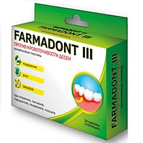 Коллагеновые пластины д/десен FARMADONT III при кровоточивости десен № 24