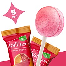 Ksilibon Lollipop "Гранат- Апельсин-Мята" 50шт. Леденец на палочке