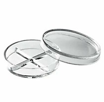 Чашка Петри с крышкой, 100 мм, 4 отделения, стекло