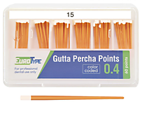 Штифты гуттаперчивые 60 шт кон.04 №15