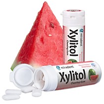 630225 Miradent Xylitol Chewing Gum - жевательная резинка АРБУЗ 30шт